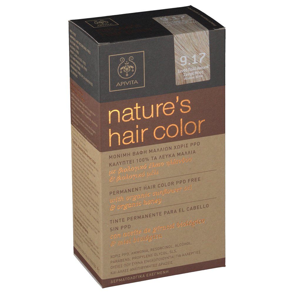 APIVITA nature's hair color 9.17 Sehr Helles Aschblond-Beige
