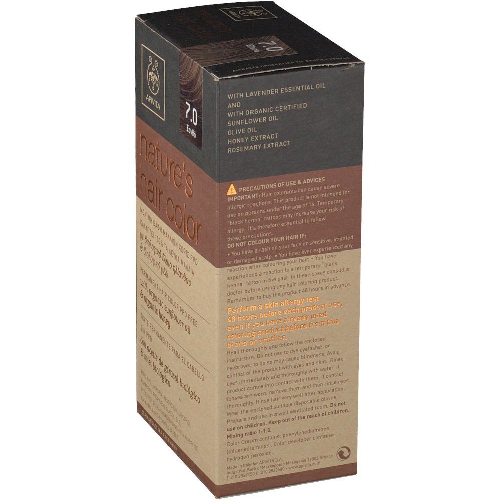 APIVITA Natürliche Haarcoloration No. 7.0 Blond