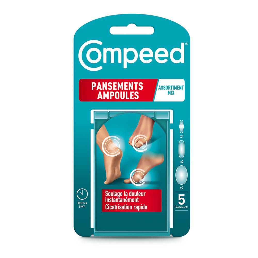 Compeed® Mixpack pansements ampoules. Assortiment de pansements. Différentes tailles.