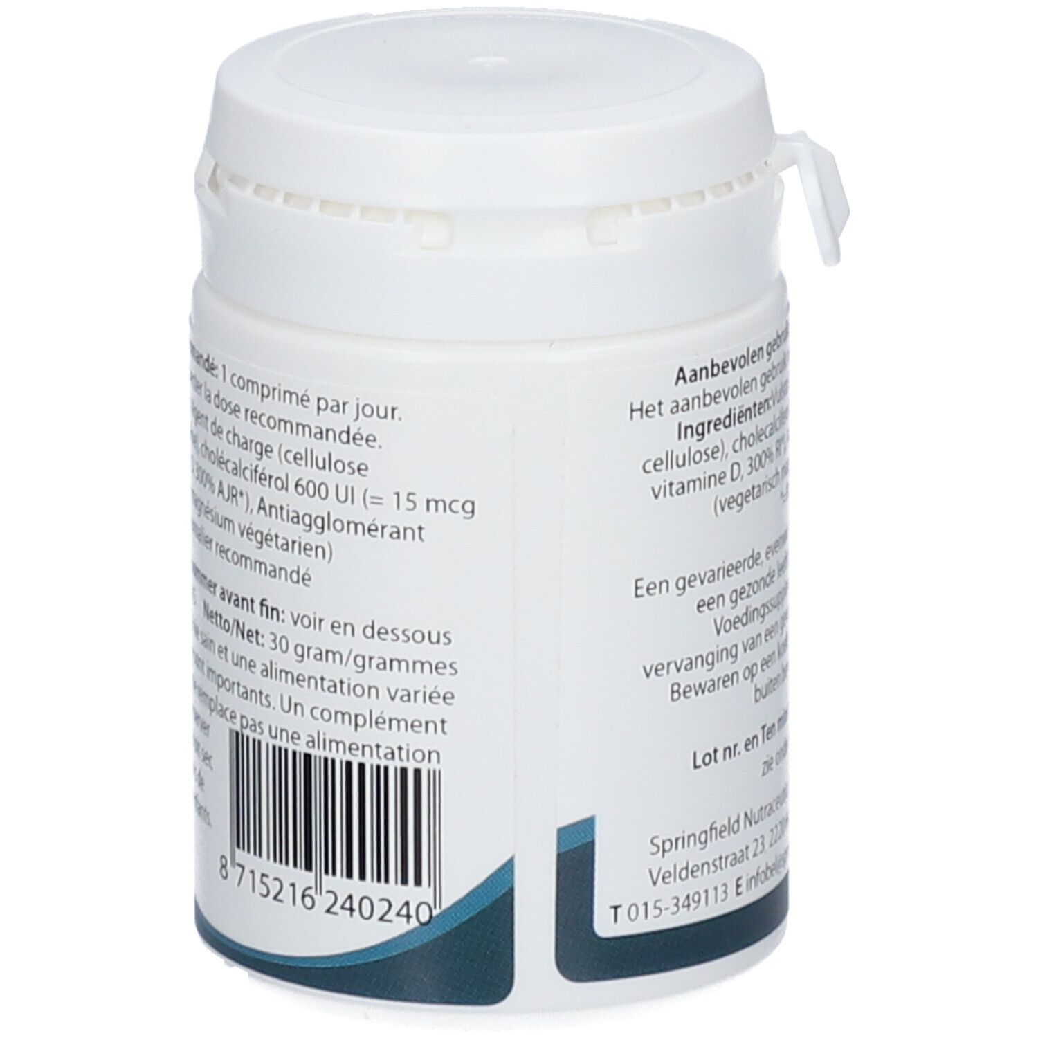 Springfield Vitamin D3 Cholecalciferol 15 µg