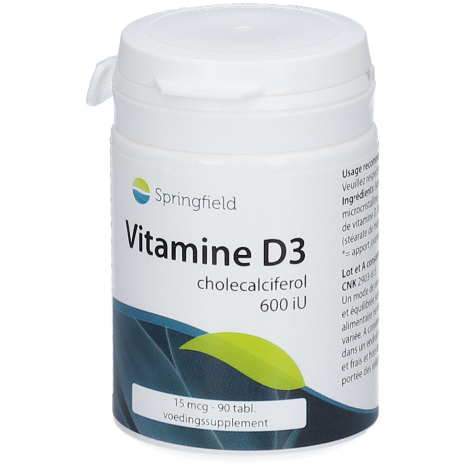 Springfield Vitamin D3 Cholecalciferol 15 µg