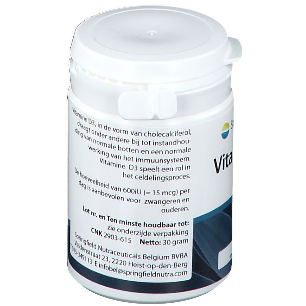 Springfield Vitamin D3 Cholecalciferol 15 µg