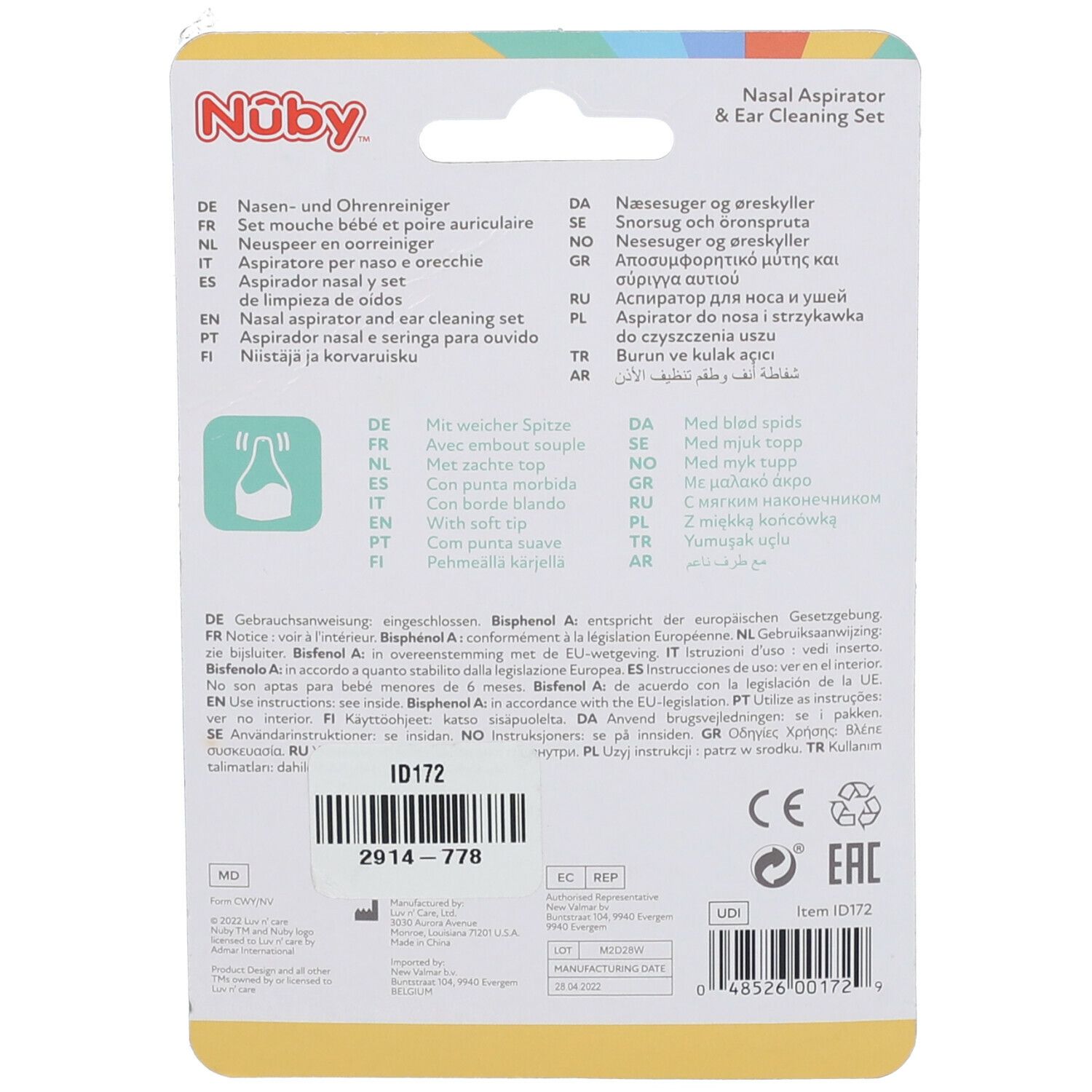 Nûby Set mouche bébé et poire auriculaire - 0m+