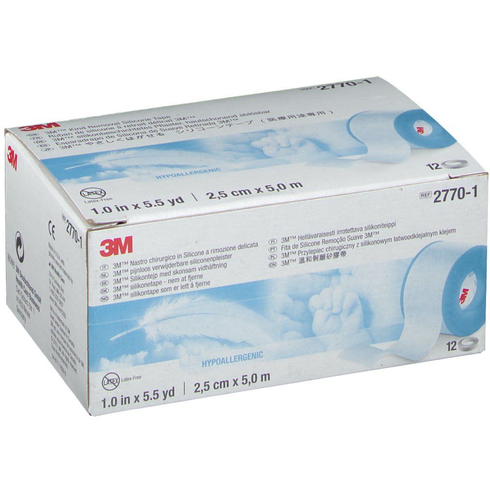 3M™ silikonbeschichtetes Pflaster 2,5 cm x 5,0 m