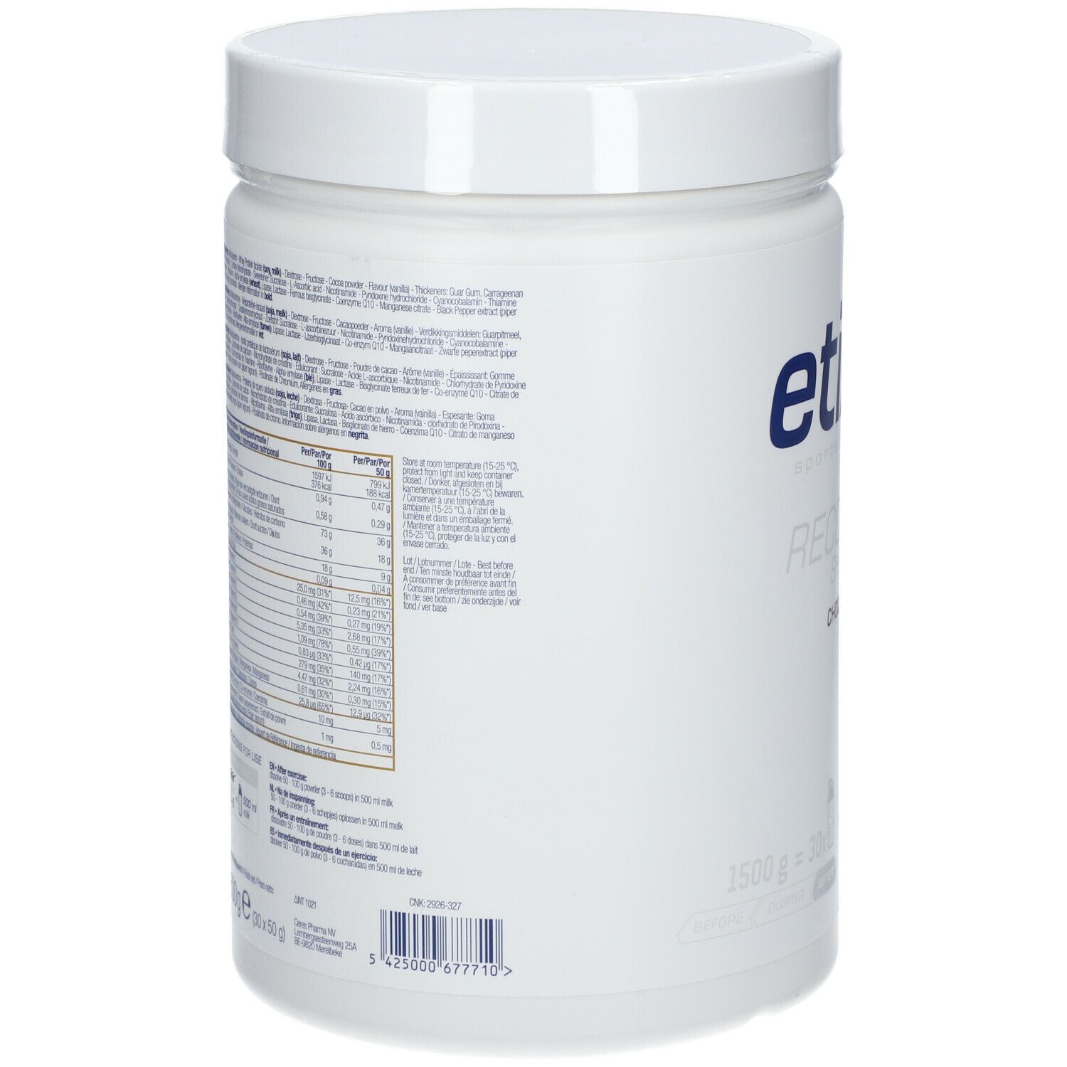 etixx Recovery Shake Schokoladen Geschmack