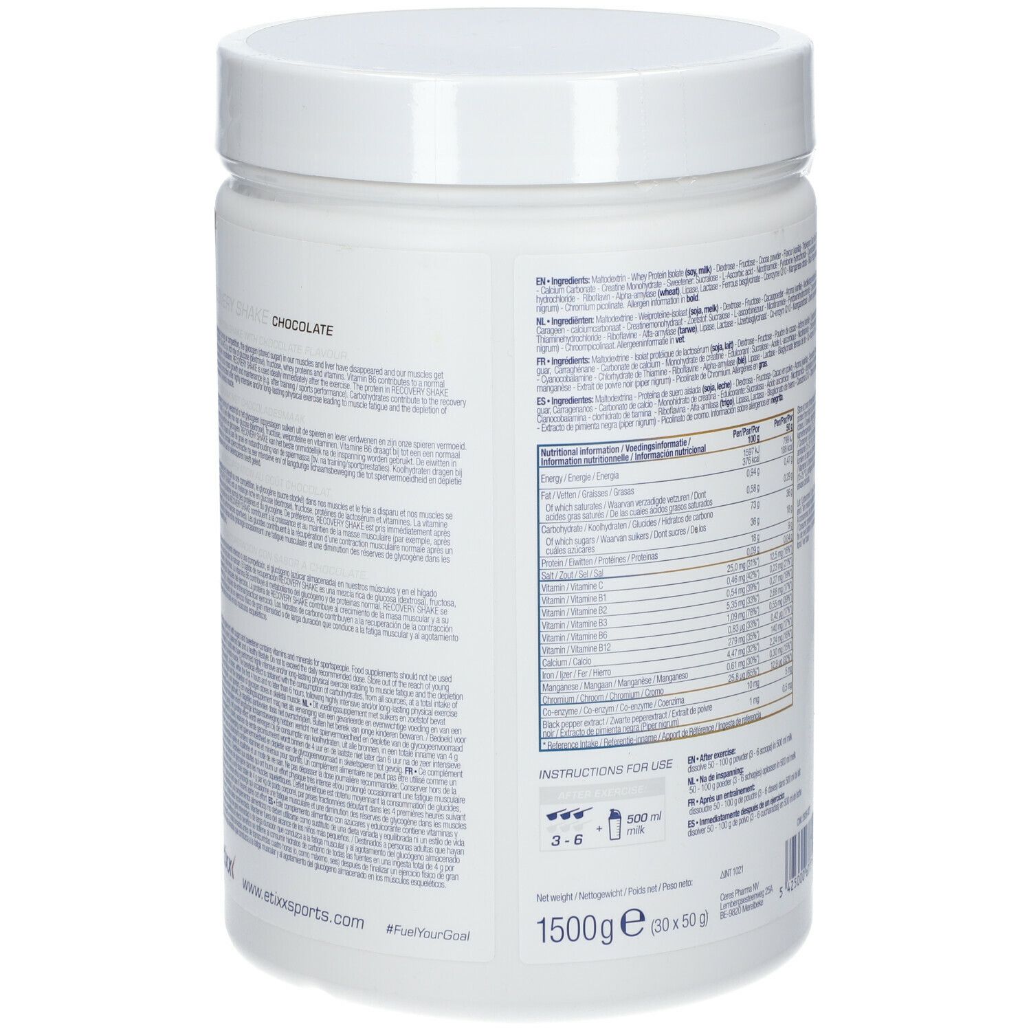 etixx Recovery Shake Schokoladen Geschmack
