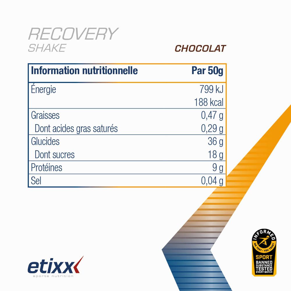 Etixx Recovery Shake Choco