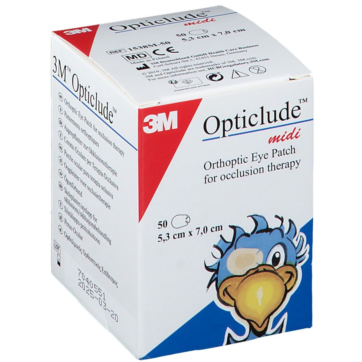 3M Opticlude™ Standard midi Augenpflaster 5,3 x 7 cm