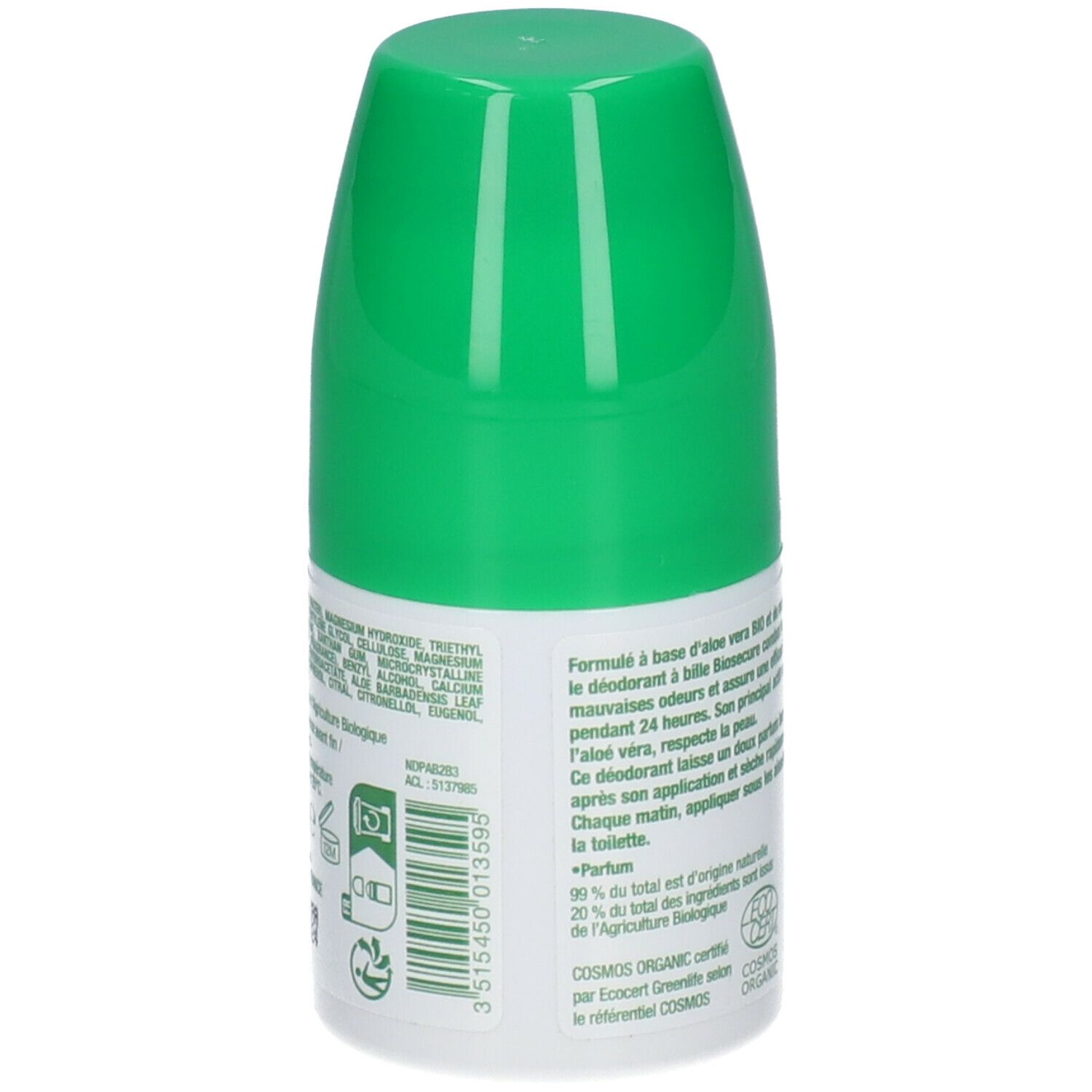 Bio Secure Deodorant alkoholfreier Alaunstein Bergamotte  24 Stunden