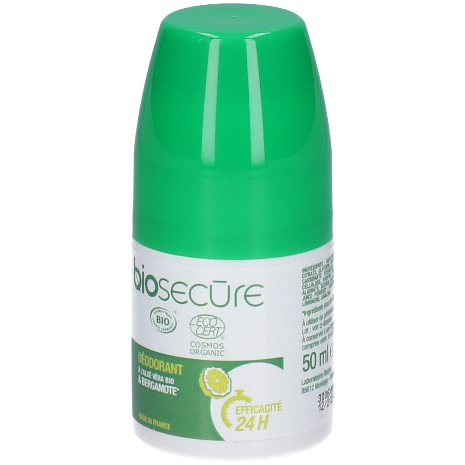 Bio Secure Deodorant alkoholfreier Alaunstein Bergamotte  24 Stunden