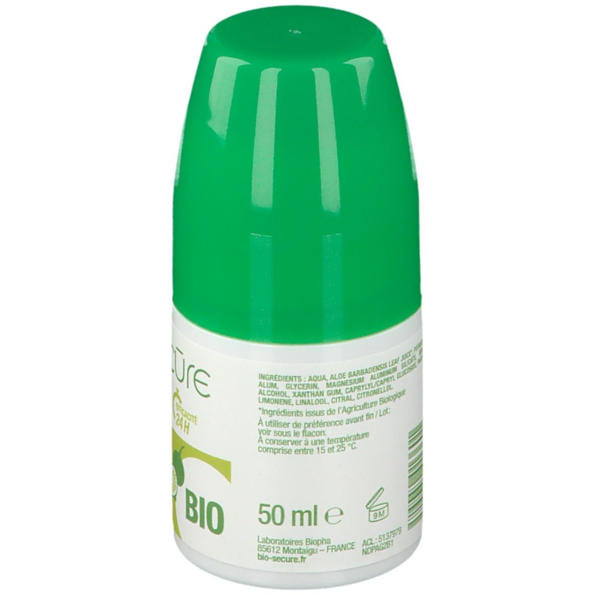Bio Secure Déodorant Pierre d'Alun-Grenade Bio