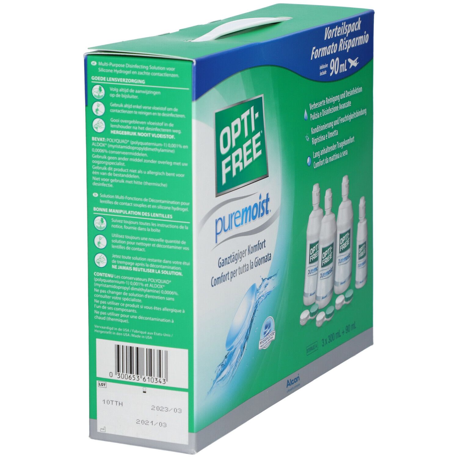 Opti-Free® Pure Moist® Vorteilspack 16 Stunden Feuchtigkeit