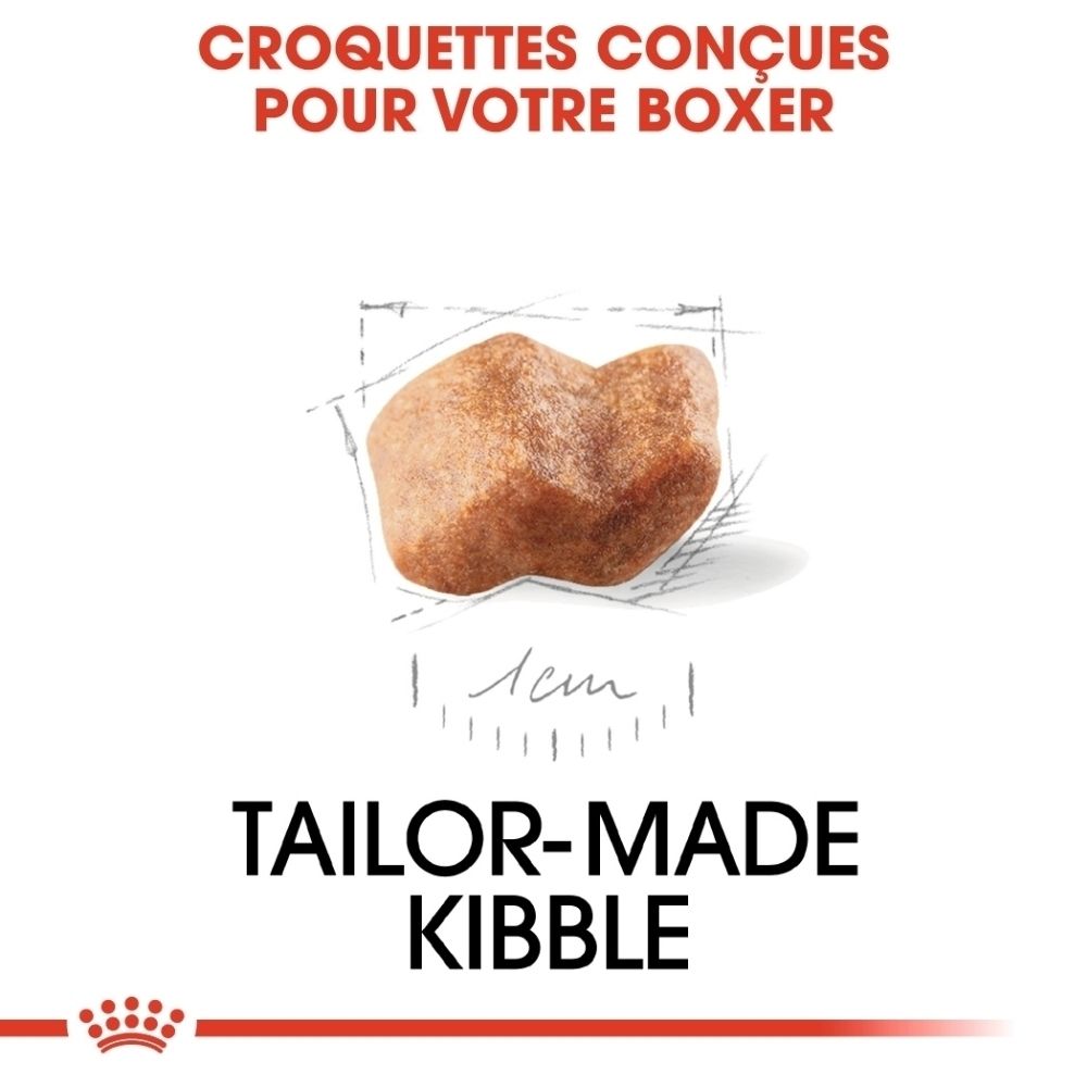 Ein einzelner, brauner Kroketten mit einer Größe von 1 cm.