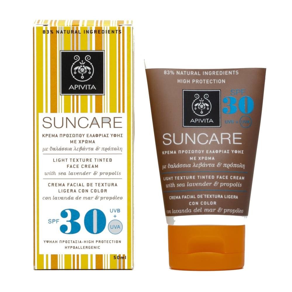Apivita Sun Crème Visage Tinté SPF30 50 ml tube