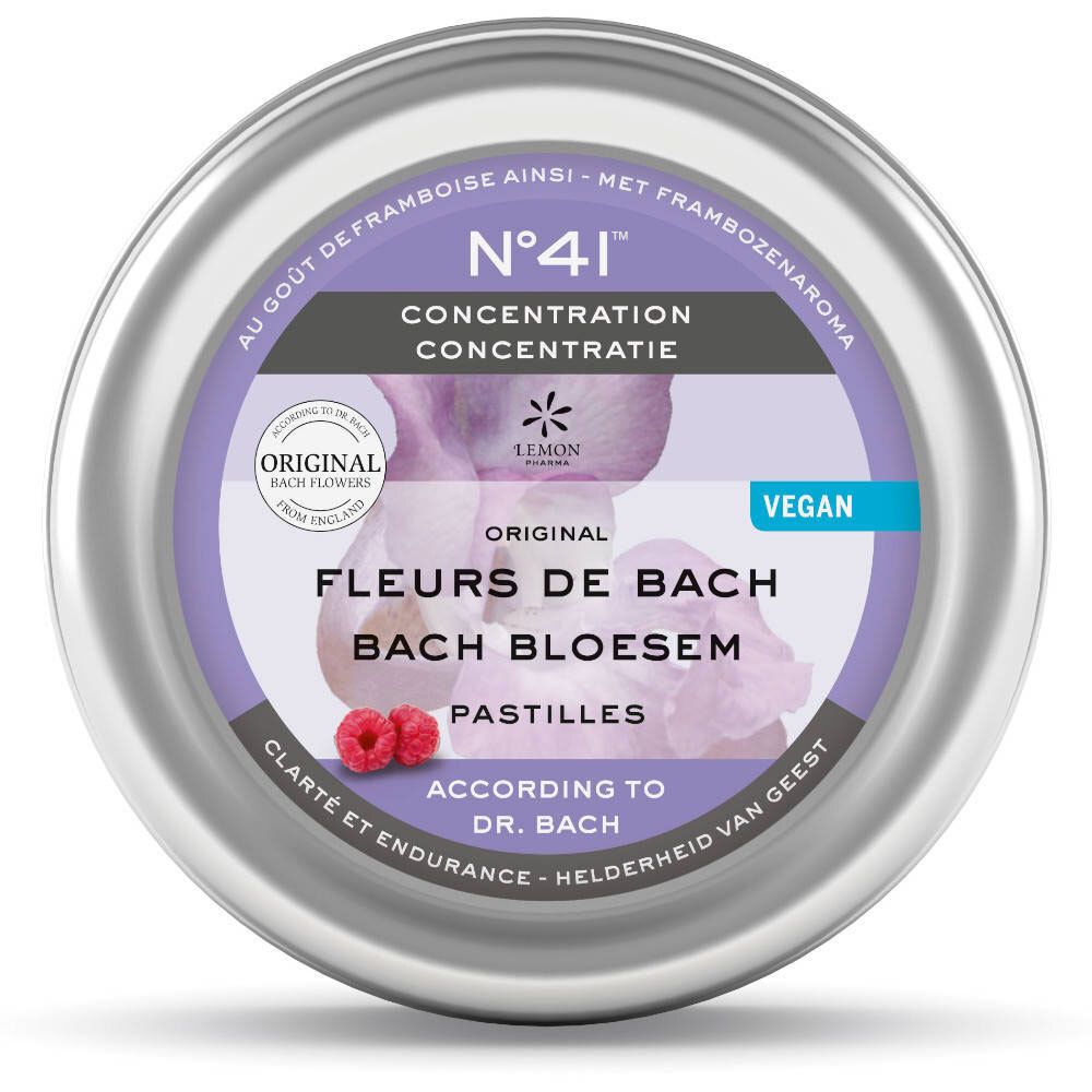 Fleurs de Bach N°41 Pastilles Concentration Framboise