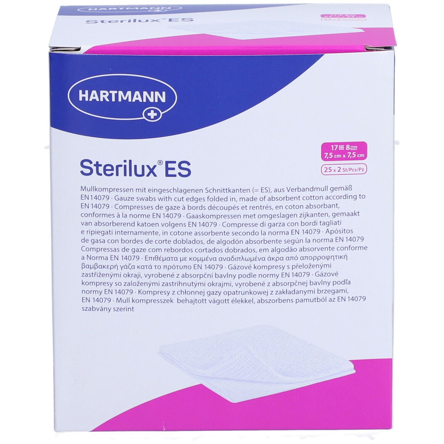 Sterilux® ES-Kompressen steril 8fach 7,5 x 7,5 cm