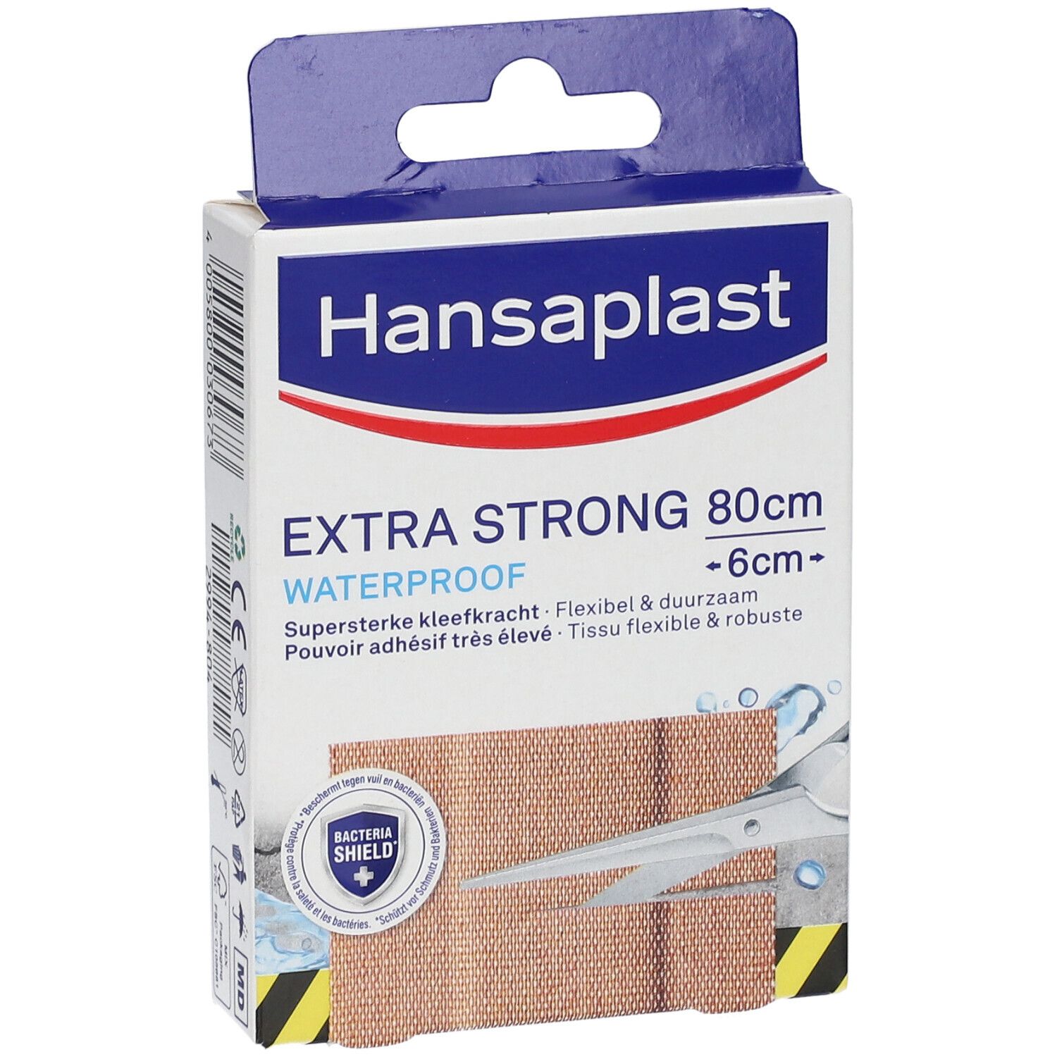 Hansaplast® EXTRA STRONG Waterproof  Pansements 80 x 6 cm
