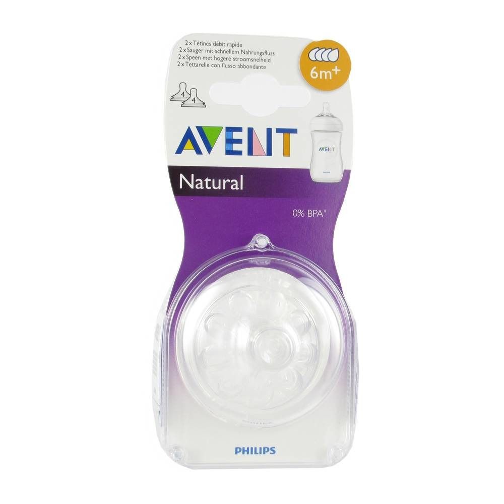 Avent Schnuller Natural Schnell 4 Löcher