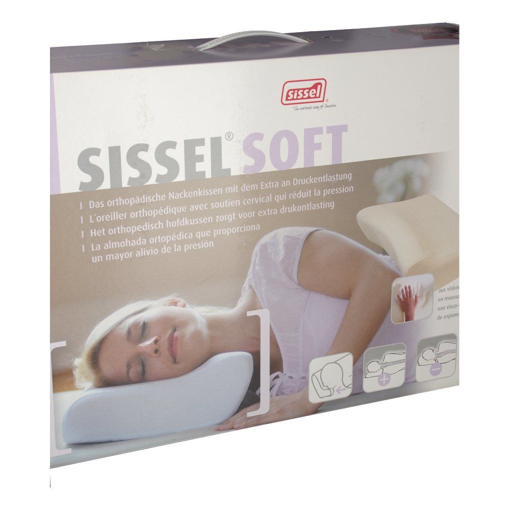 Sissel® Soft Oreiller + Taie en velours Ivoire Medium