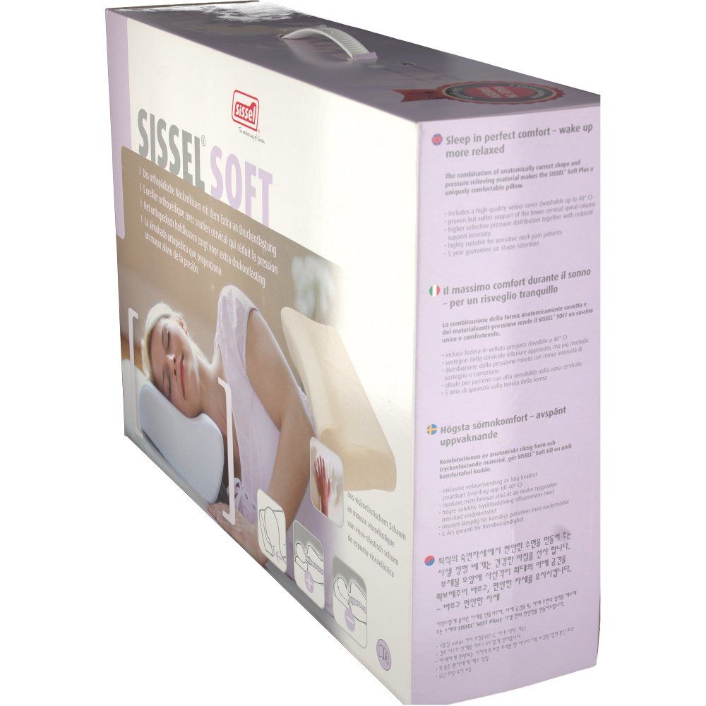 Sissel® Soft Oreiller + Taie en velours Ivoire Medium