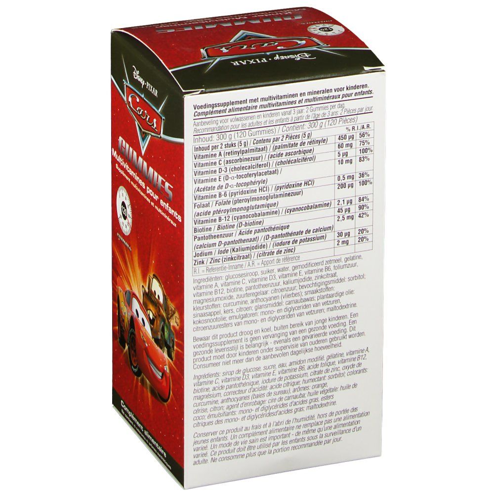 Disney Multivitamines Enfant Cars 120 chewing-gums