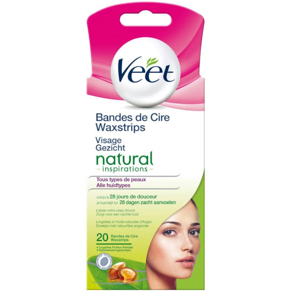 Veet natural inspiration™ Bandes de cire Visage