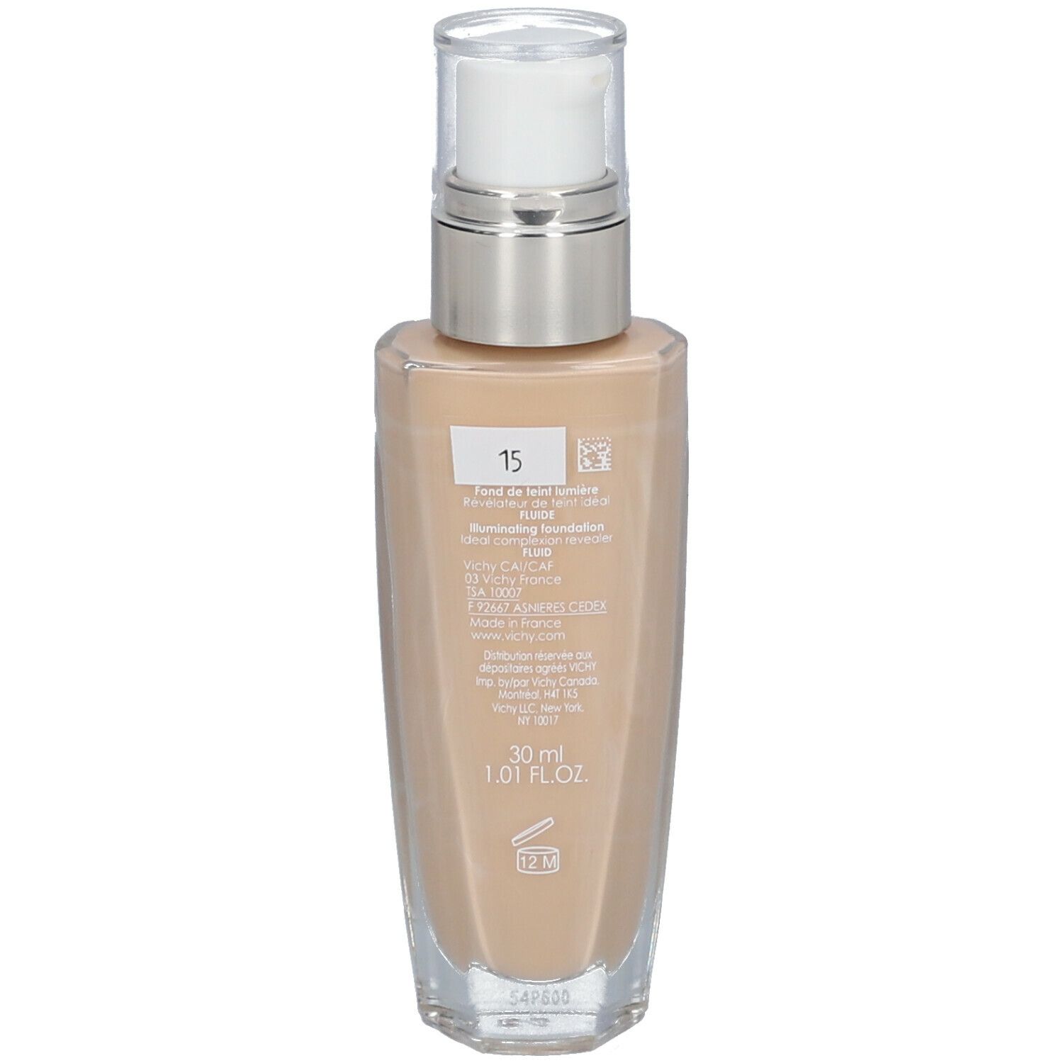 Vichy Teint Idéal Leuchtkraftaktivierendes Fluid Make-Up 15 Clair