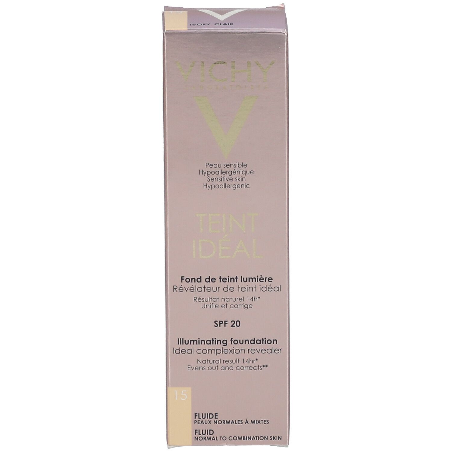 Vichy Teint Idéal Leuchtkraftaktivierendes Fluid Make-Up 15 Clair