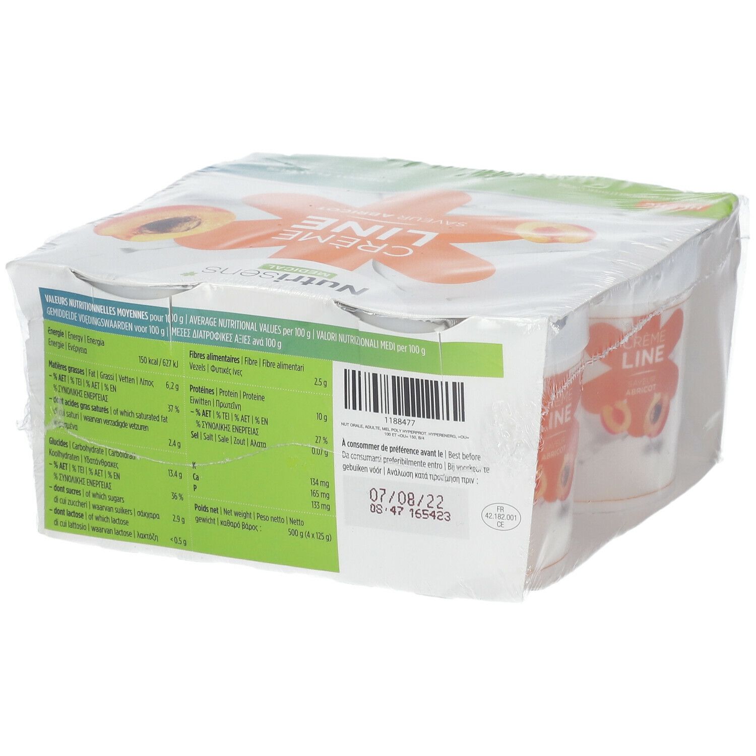 Nutrisens CrèmeLINE HP/HC + Apricot Without Lactose