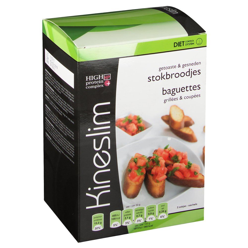Kineslim Stangenbrot geröstet und geschnitten