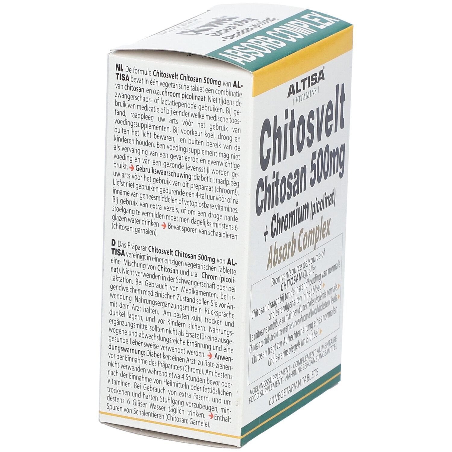 ALTISA® Chitosvelt Chitosan 500 mg + Chromium