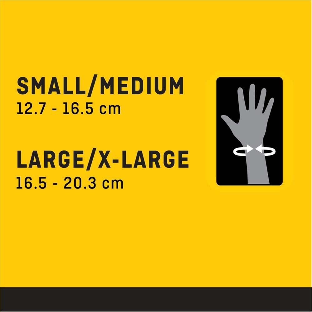 3M™ FUTURO™ Deluxe Daumen-Schiene L/XL. Verpackung, Größenangaben.