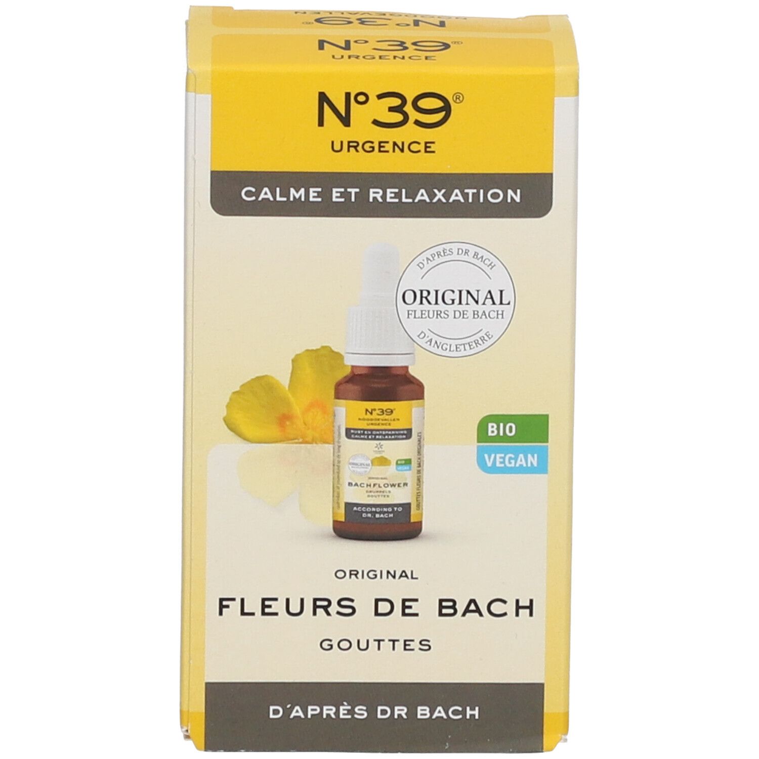 Fleurs de Bach Bio N°39 Urgence Gouttes Liquides