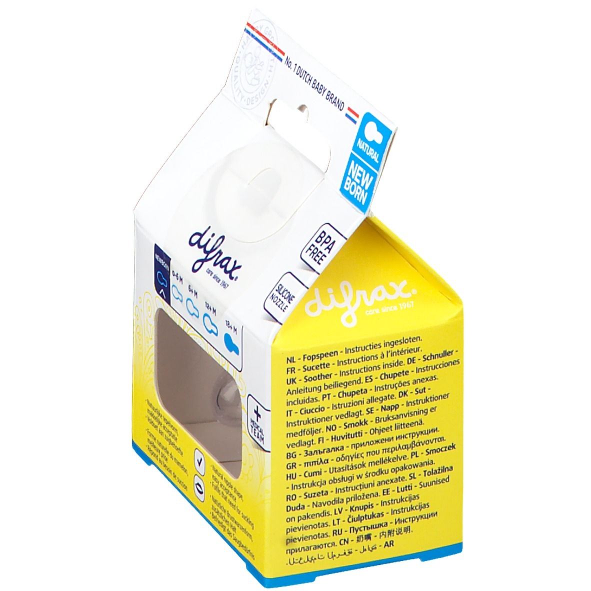 difrax® Schnuller - Natural für Neugeborene