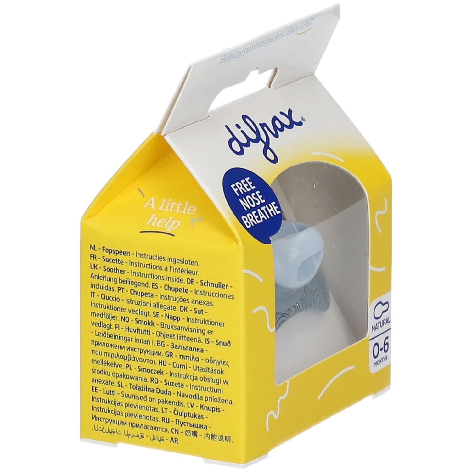 Difrax® Sucette Mini Natural Assort 0-6 mois