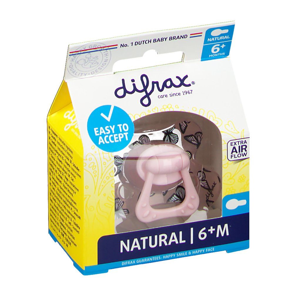 difrax® Schnuller - Natural +6 Monate