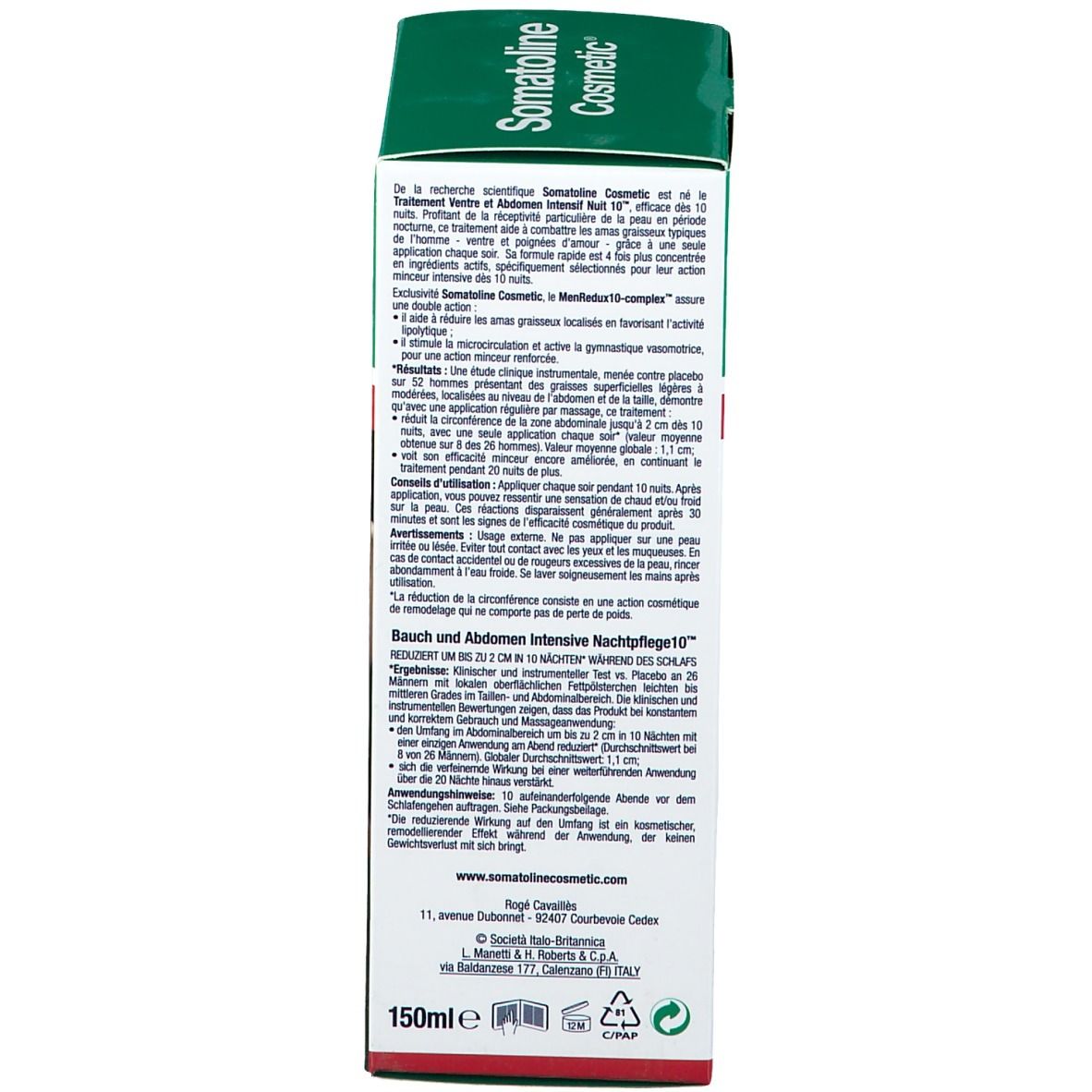 Somatoline Cosmetic Homme Ventre et Abdomen Intensif Nuit