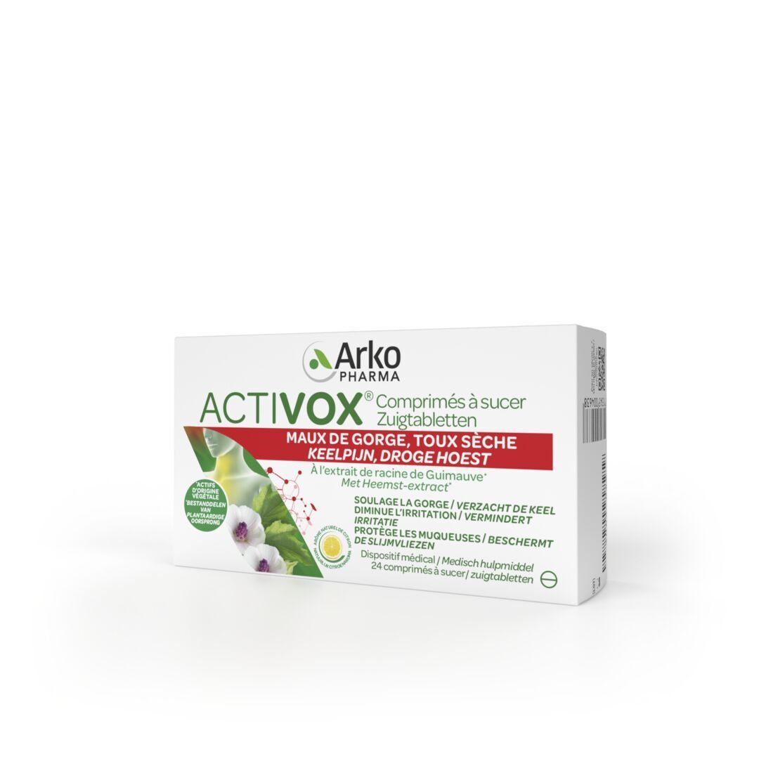 Activox Comprimé À Sucer Maux de Gorge & Toux Sèche
