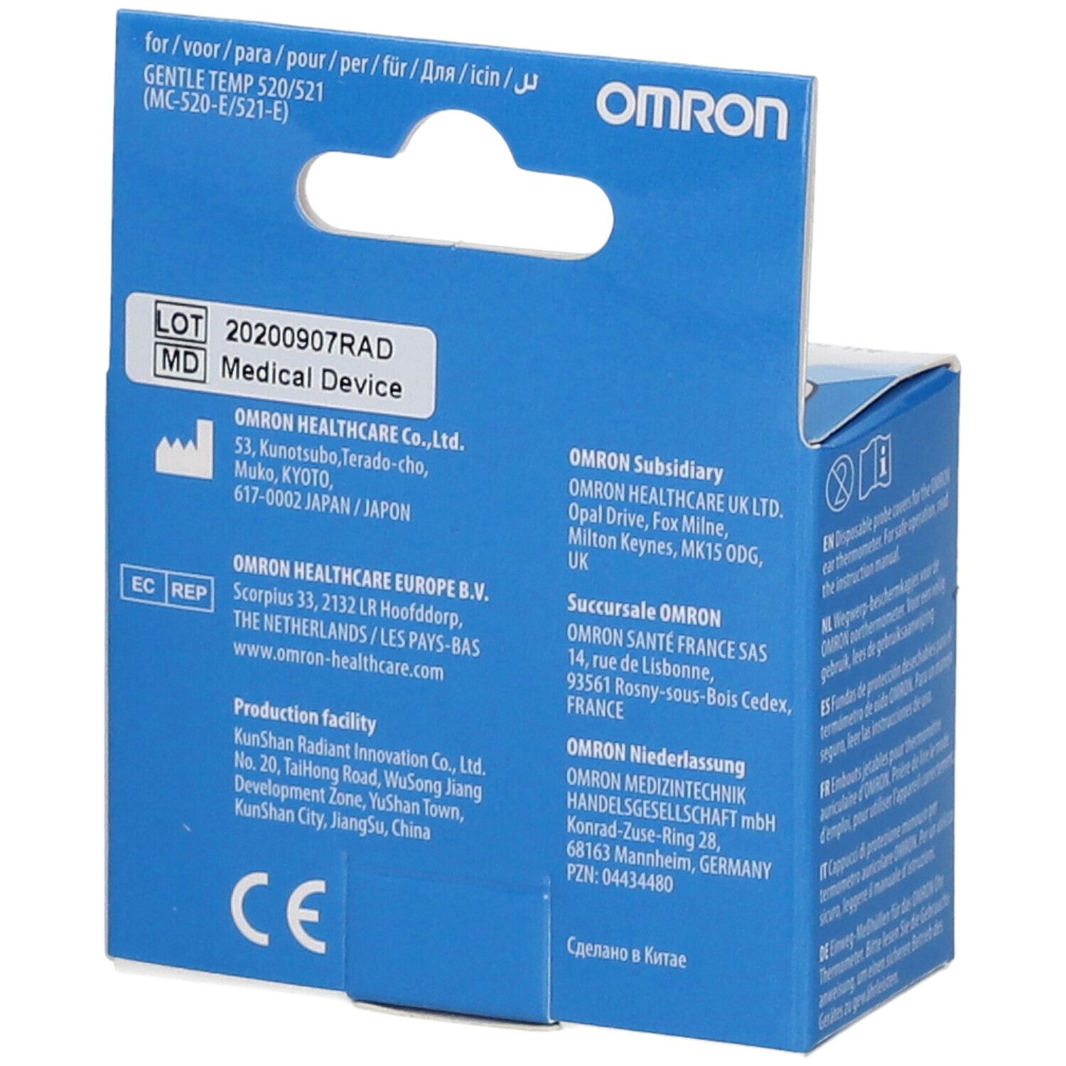 OMRON Gentle Temp Schutzhüllen MC-EP2-E