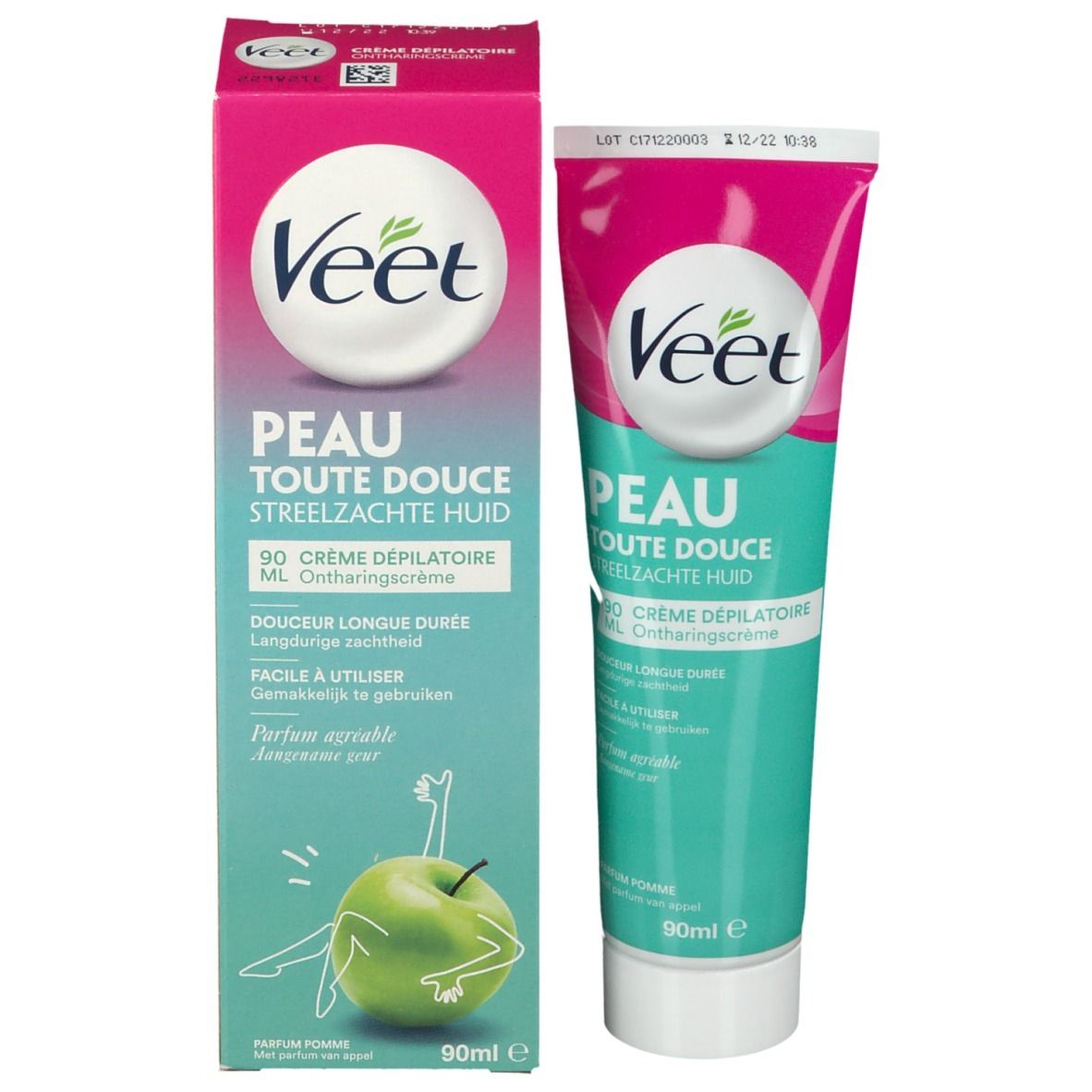 Veet Crème Dépilatoire Hydratante Parfum Pomme
