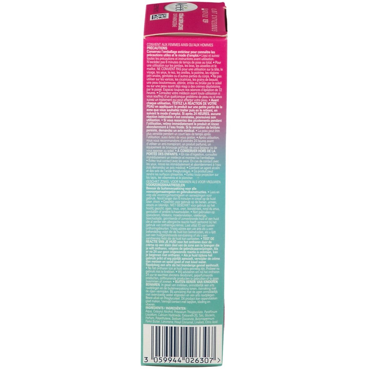 Veet Crème Dépilatoire Hydratante Parfum Pomme