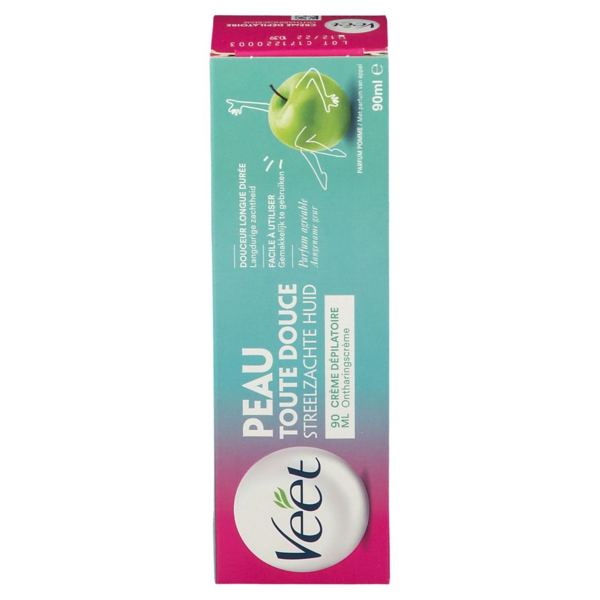 Veet Crème Dépilatoire Hydratante Parfum Pomme