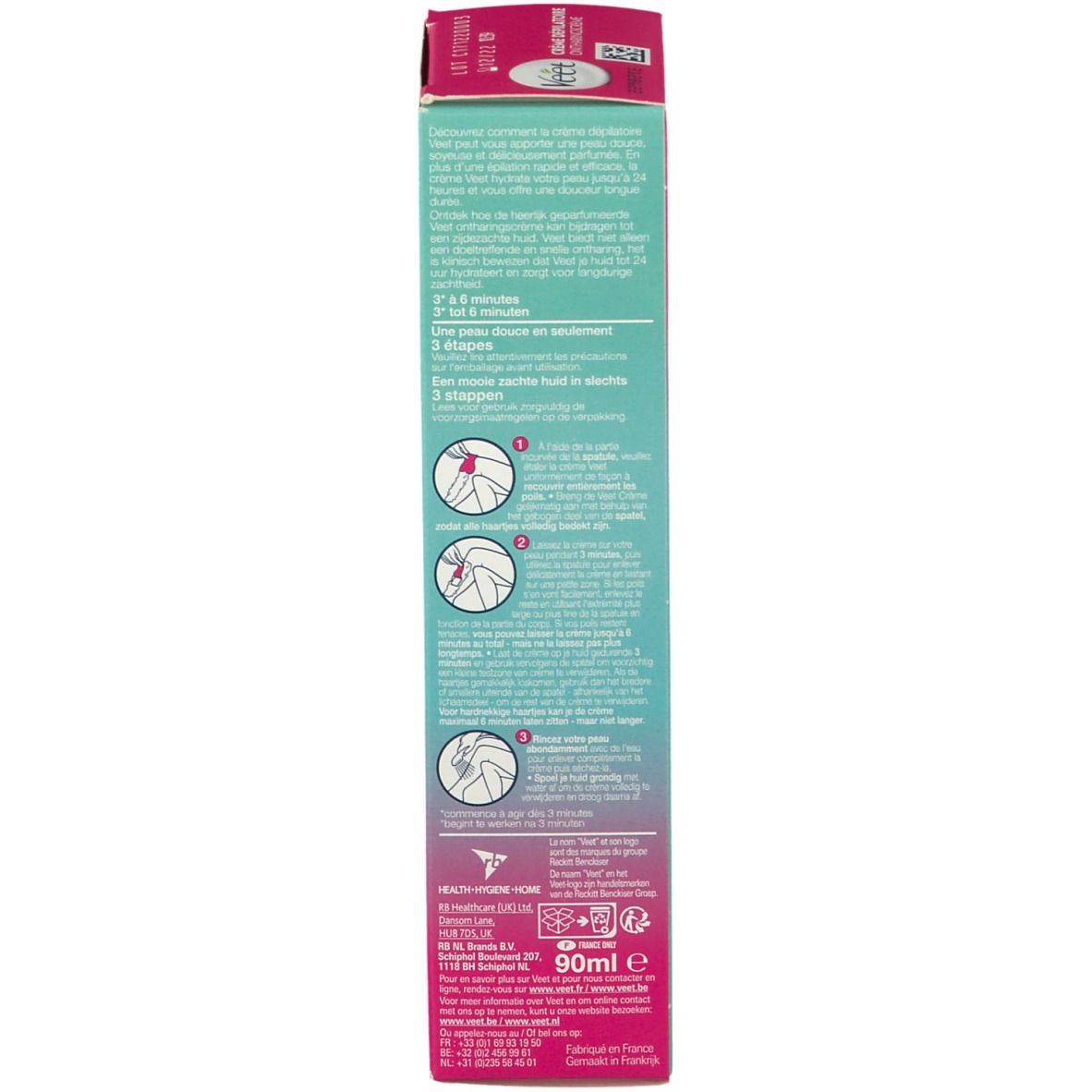 Veet Crème Dépilatoire Hydratante Parfum Pomme
