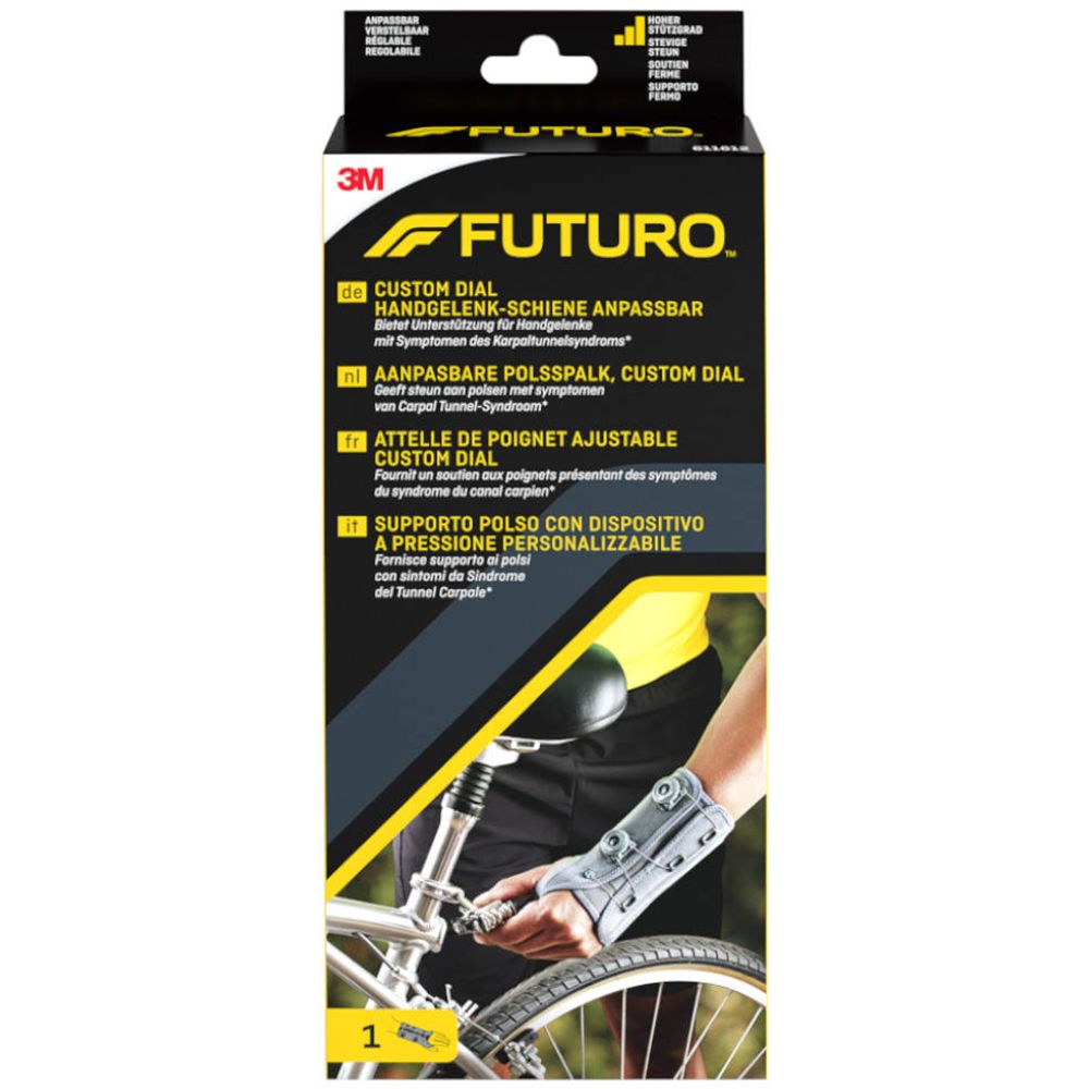 3M™ FUTURO™ Attelle de Poignet Ajustable Custom Dial, Main gauche, Réglable