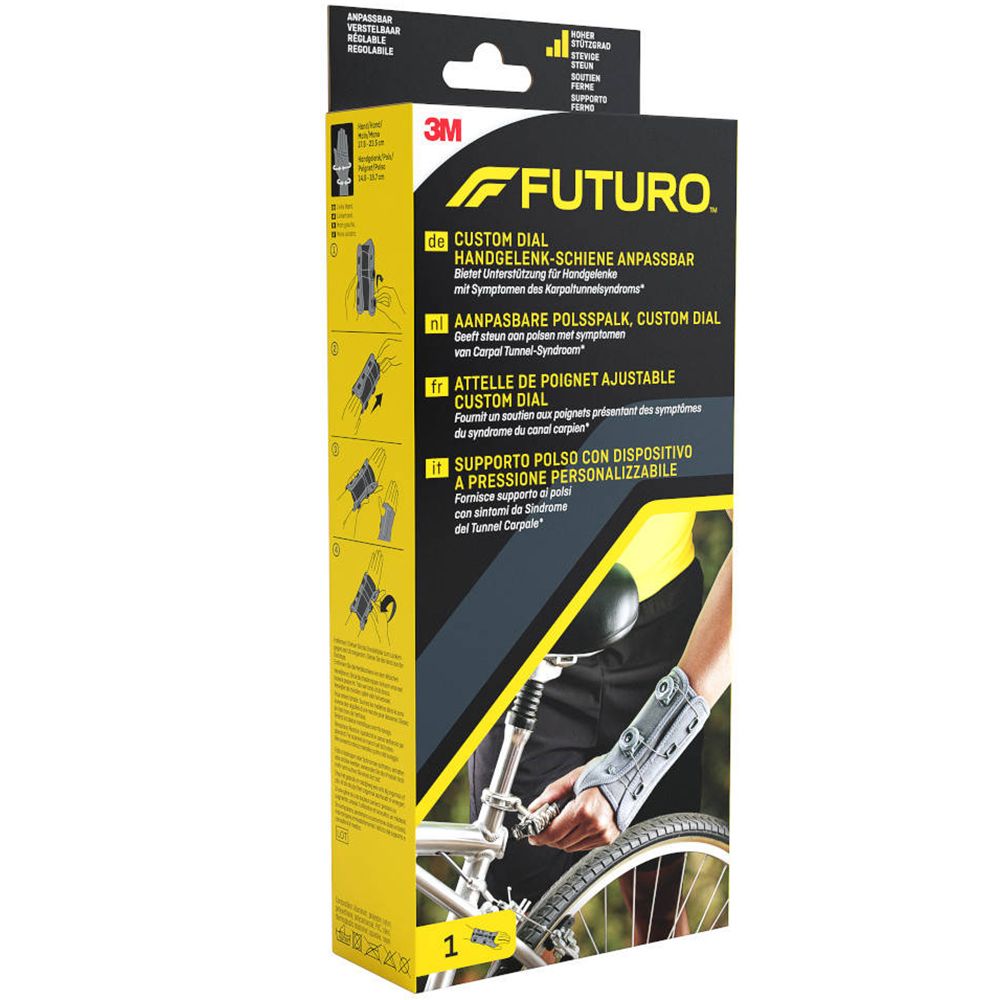 3M™ FUTURO™ Attelle de Poignet Ajustable Custom Dial, Main gauche, Réglable