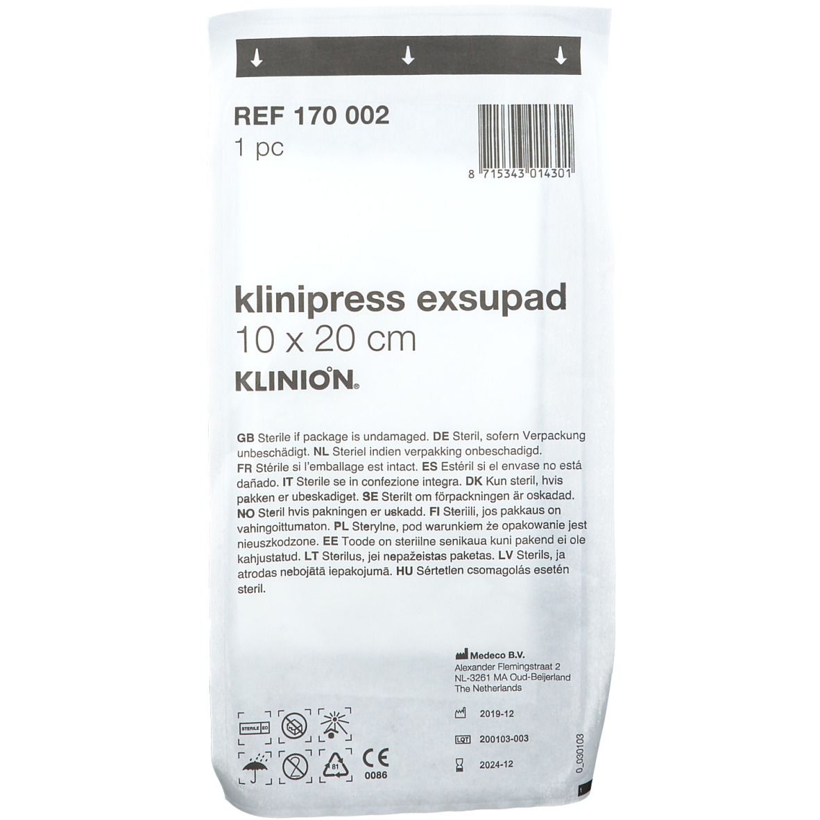 Klinion Exsupad 10 x 20 cm