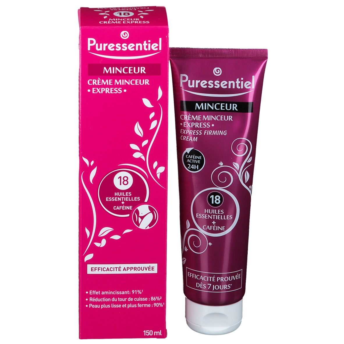 Produktverpackung mit Tube und Schachtel. Beide zeigen Produktnamen und Inhaltsstoffe. Schachtel: 150 ml.