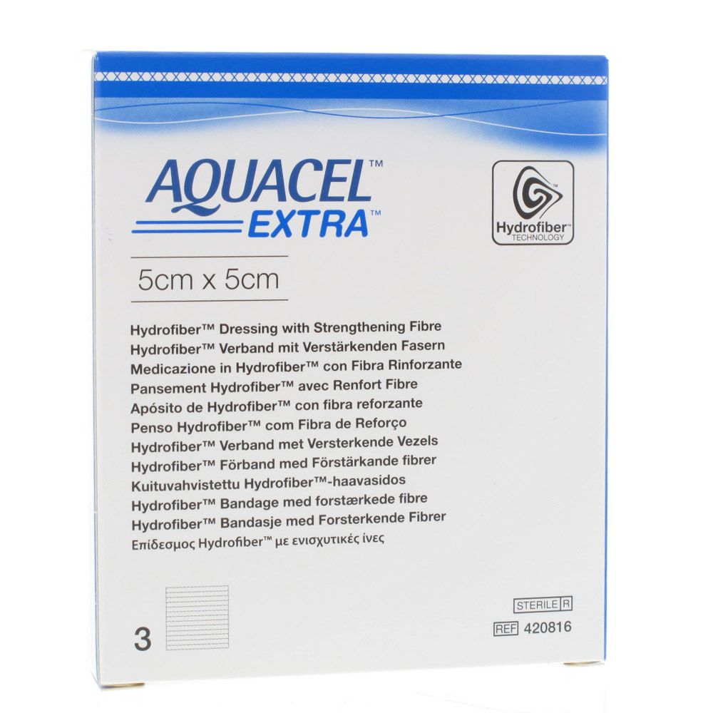 Aquacel™ Extra™ Hydrofiber ™ Verband steril 5 cm x 5 cm 420816