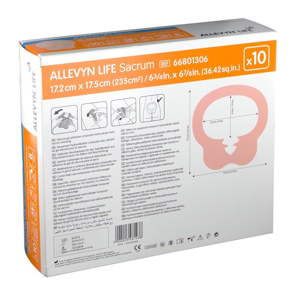 ALLEVYN® Life Sacrum klein Silikonschaumverband steril
