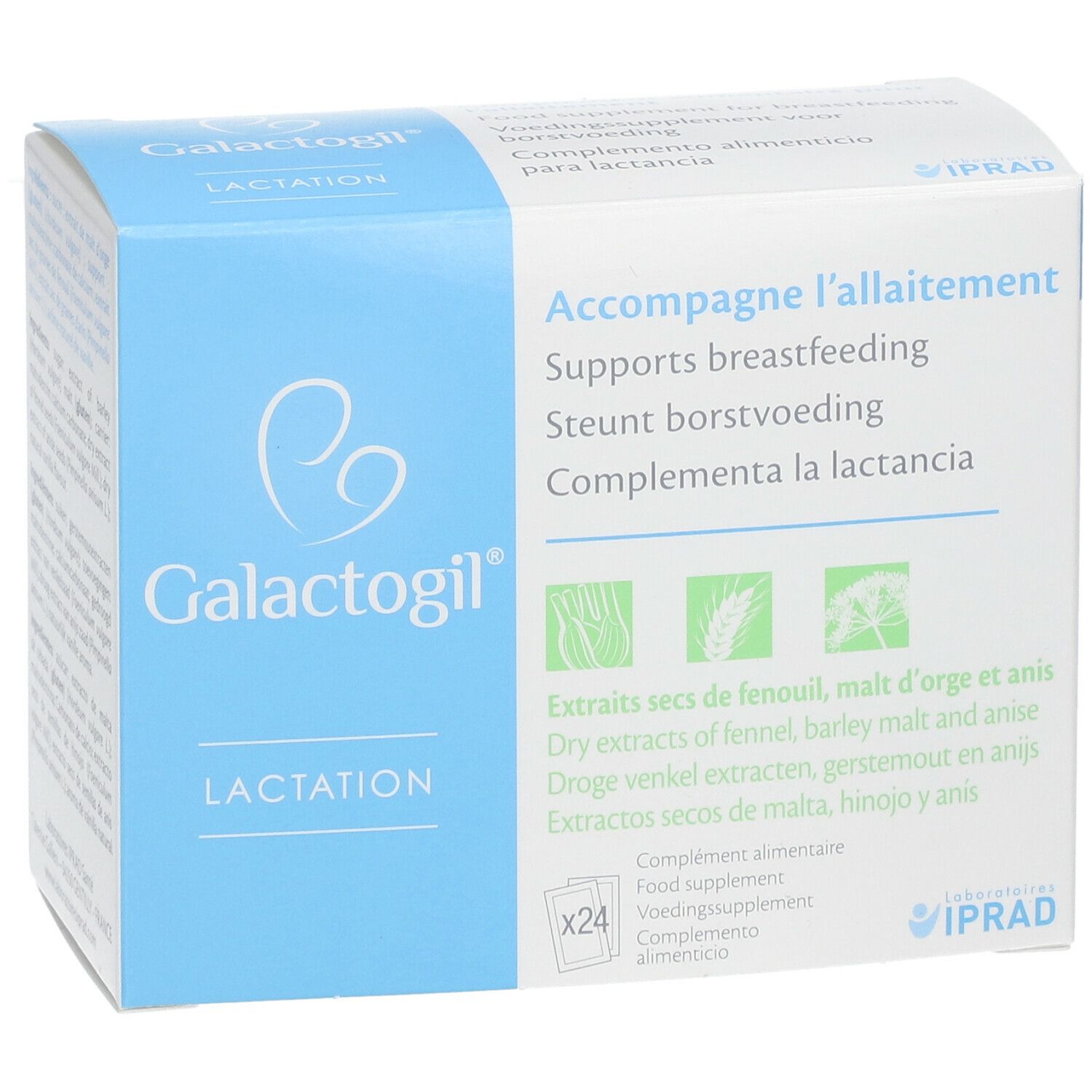 Galactogil Lactation, boîte de 24 sachets
